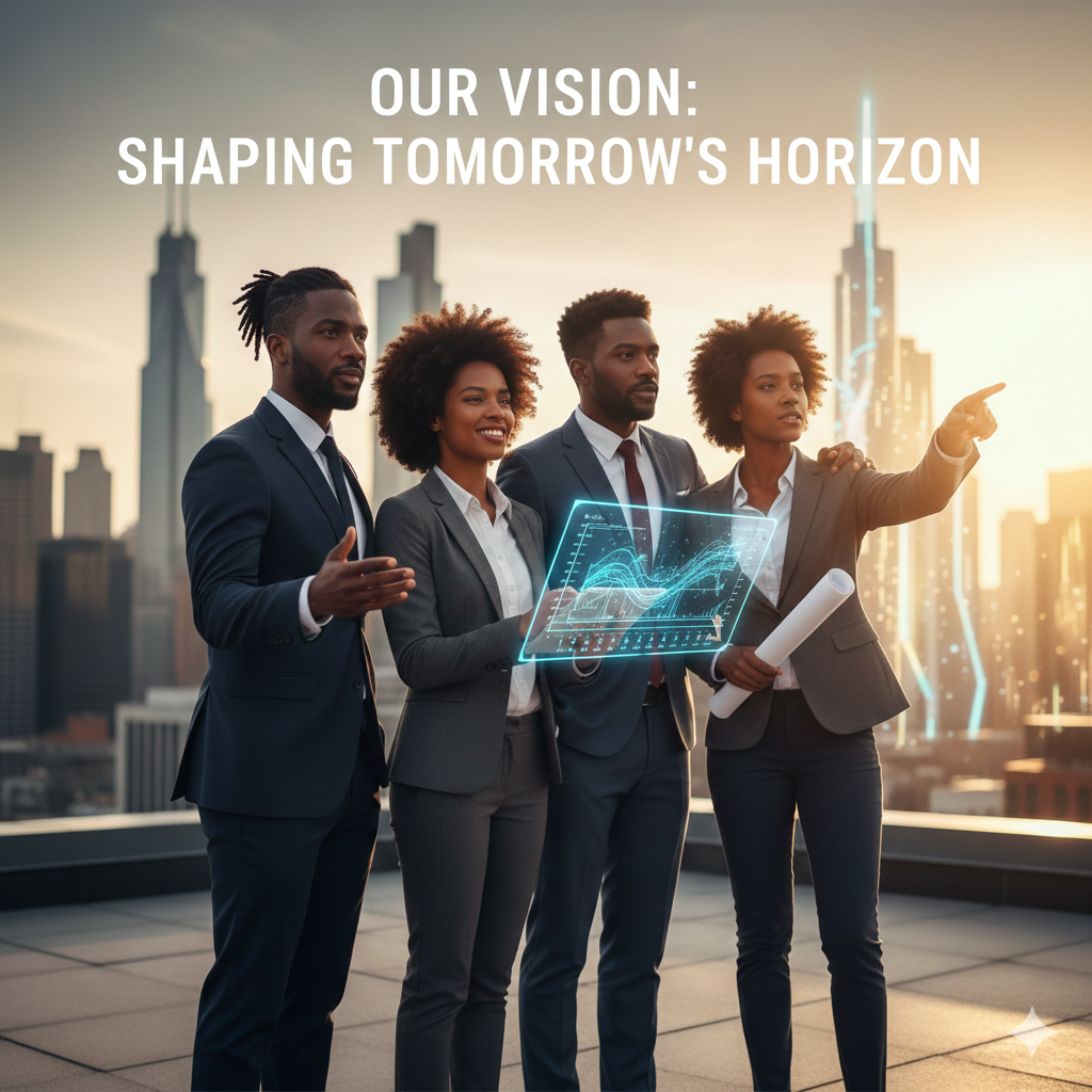 African professionals in business strategy meeting